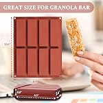 HKNMTT Rectangle Bar Molds 0.7 Inch Depth 8 Cavities Thick for Homemade Chocolate Granola Protein Energy Bars, Food Grade Oven Safe Easy Release Moulds Tray