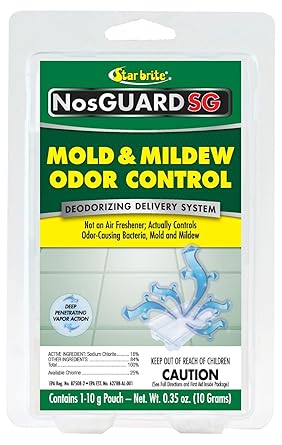 STAR BRITE Mold & Mildew Odor Eliminator - 10 Grams - ClO2 Gas Generator - Powerful Chlorine Dioxide Vapor - Long-Lasting Odor Control - Ideal for Homes, Boats & Commercial Spaces 122010