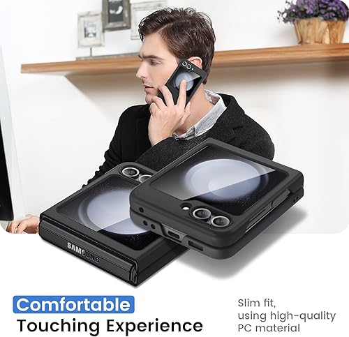 Miniatura 8 de Ruky Funda protectora para Samsung Galaxy Z Flip 5, carcasa de cuerpo completo, policarbonato duro ultrafino, antiarañazos, a prueba de golpes,