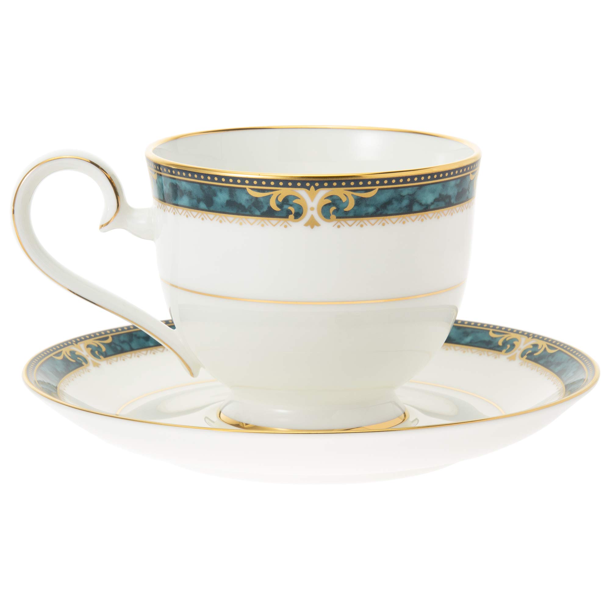 洋書 ティーカップ　'Cups & Saucers' 陶磁器 ダッチェス／ダイヤモンド スター 星柄 コーヒーカップ ソーサー