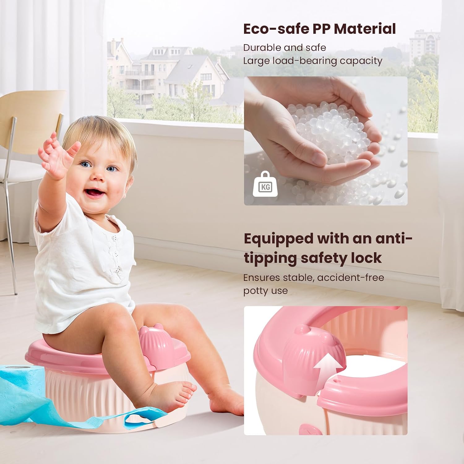 Travel Potty for Toddlers, Portable Travel Foldable Training Toilet Potty for Kids Boys Girls Emergency Toilets for Outdoor Car Camping with Storage Bag image 3