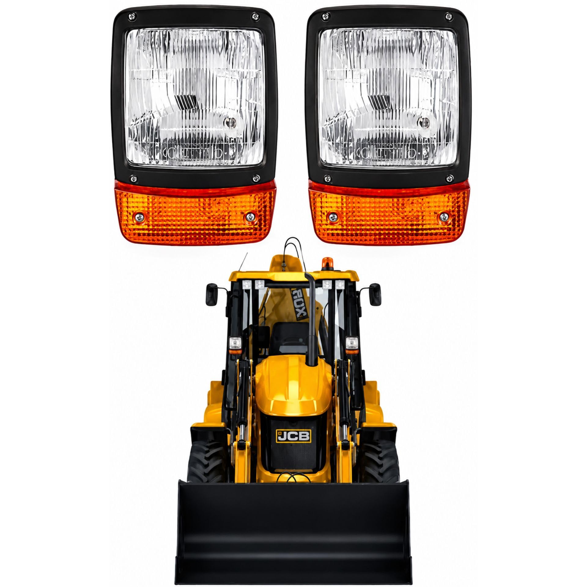JCB Faros delanteros 3CX Tractores Excavadora Faros delanteros Camión volquete Par