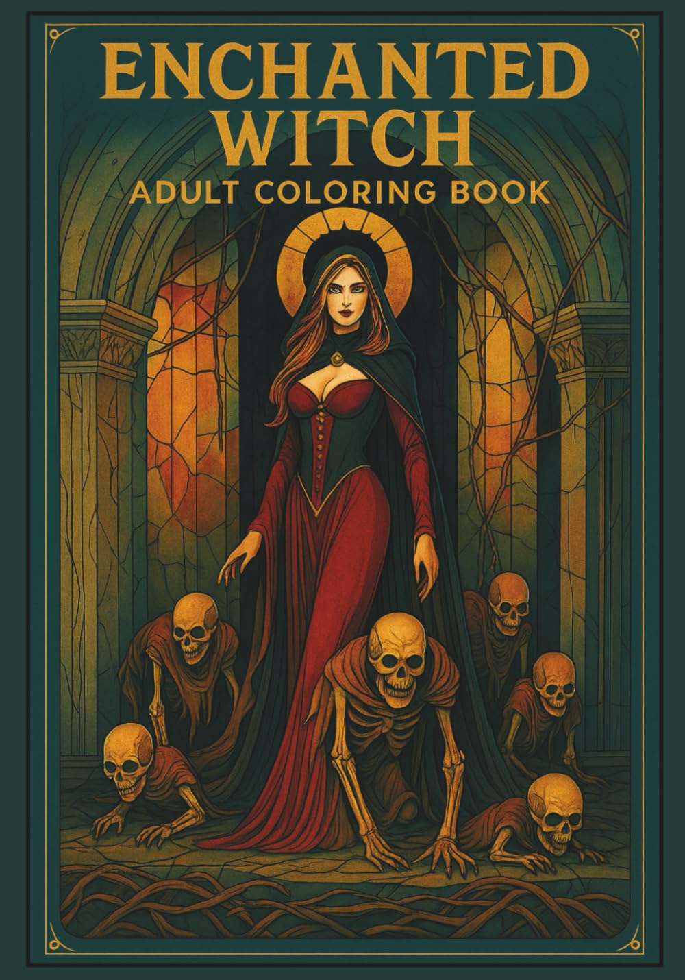 Enchanted Witch: Adult Coloring Book for Women and Men – Gothic Fantasy Witches, Spooky Sorcery, and Magical Dark Art Designs for Stress Relief and ... Gothic Beauties for Coloring and Relaxation