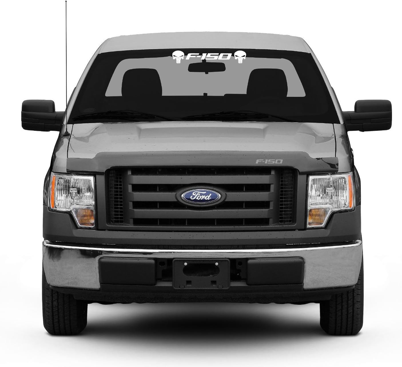 FORD F150 - OEM Replacement Windshield Decal - Punisher Style - White
