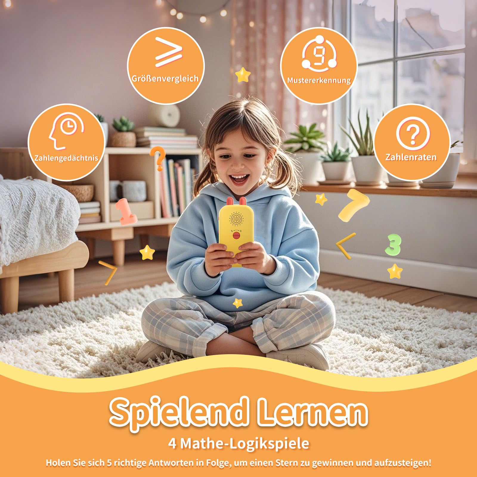 alilo Mathespiel für Kinder 5-12 Jahre, Elektronischer Kopfrechnen Trainer für Addition, Subtraktion, Multiplikation & Division, Interaktives Mathetrainer mit 19 Spielen, 5 Modi & 50.000 Aufgaben