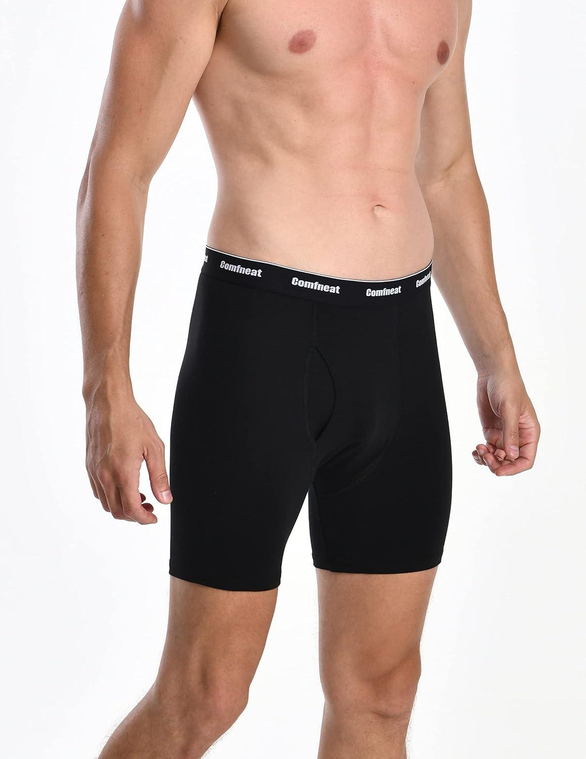 Comfneat Men's 6-Pack Boxer Briefs Soft Breathable Underwear S-XXL Open Fly - Image 2