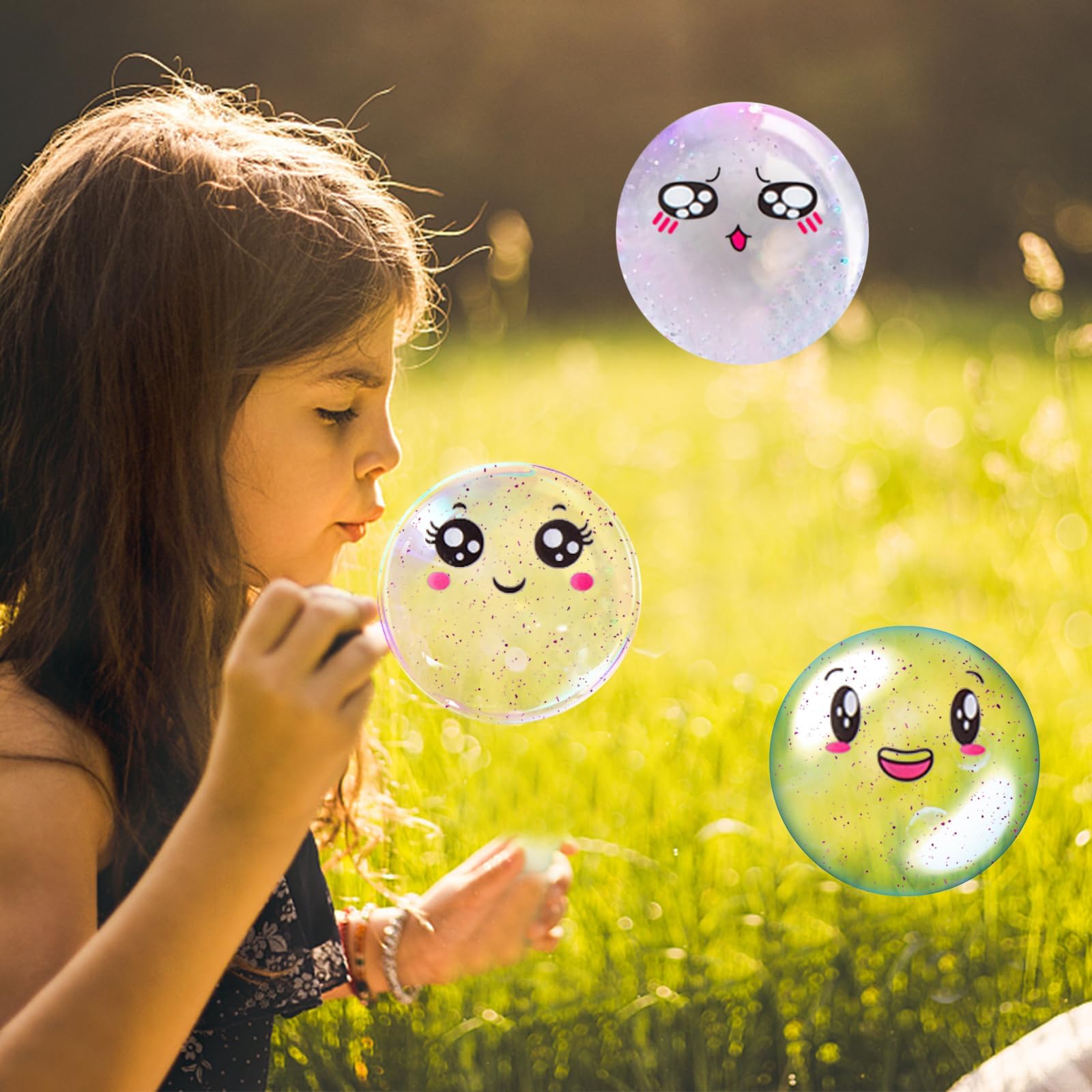 70 Set Nastri Adesivi per Bolle Sapone Nano, Set di Nastri Adesivi per Bolle di Sapone Nano per Bambini, Nastro con Glitter, Nastro Adesivo Trasparente Multiuso, Bolles Sapones Antistress (C)