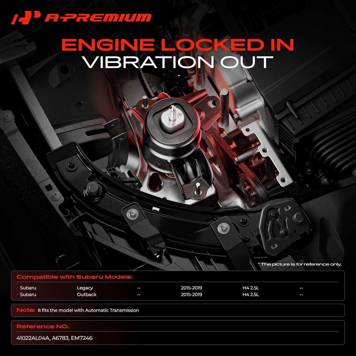 A-Premium Transmission Mount Compatible with Subaru Outback, Legacy, 2015 2016 2017 2018 2019, 2.5L, Automatic Transmission