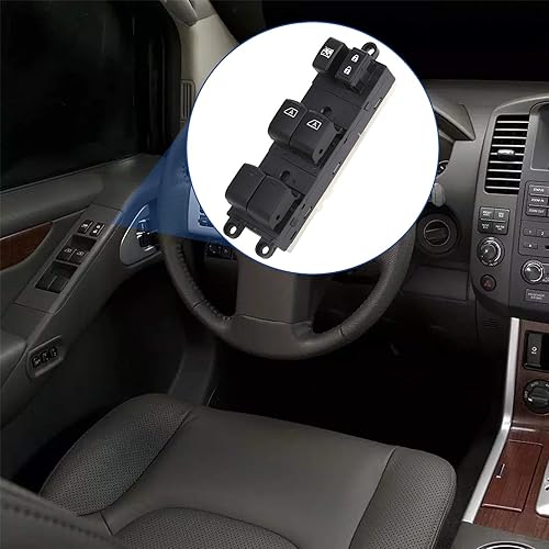 Miniatura 6 de AiYiGu Interruptor de control de elevalunas eléctrico Control maestro Botón de puerta delantero izquierdo lado del conductor compatible con Nissan