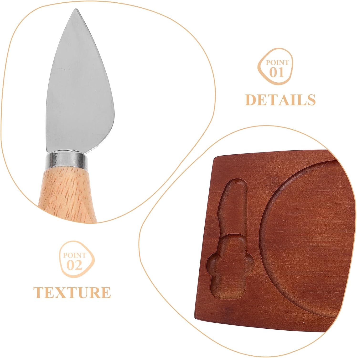 Wood Butter Dish with Lid and Double Slicer Airtight Small Butter Holder Tray for Refrigerator with Dome Cover and Spatula 1pcs Deep Brown Set