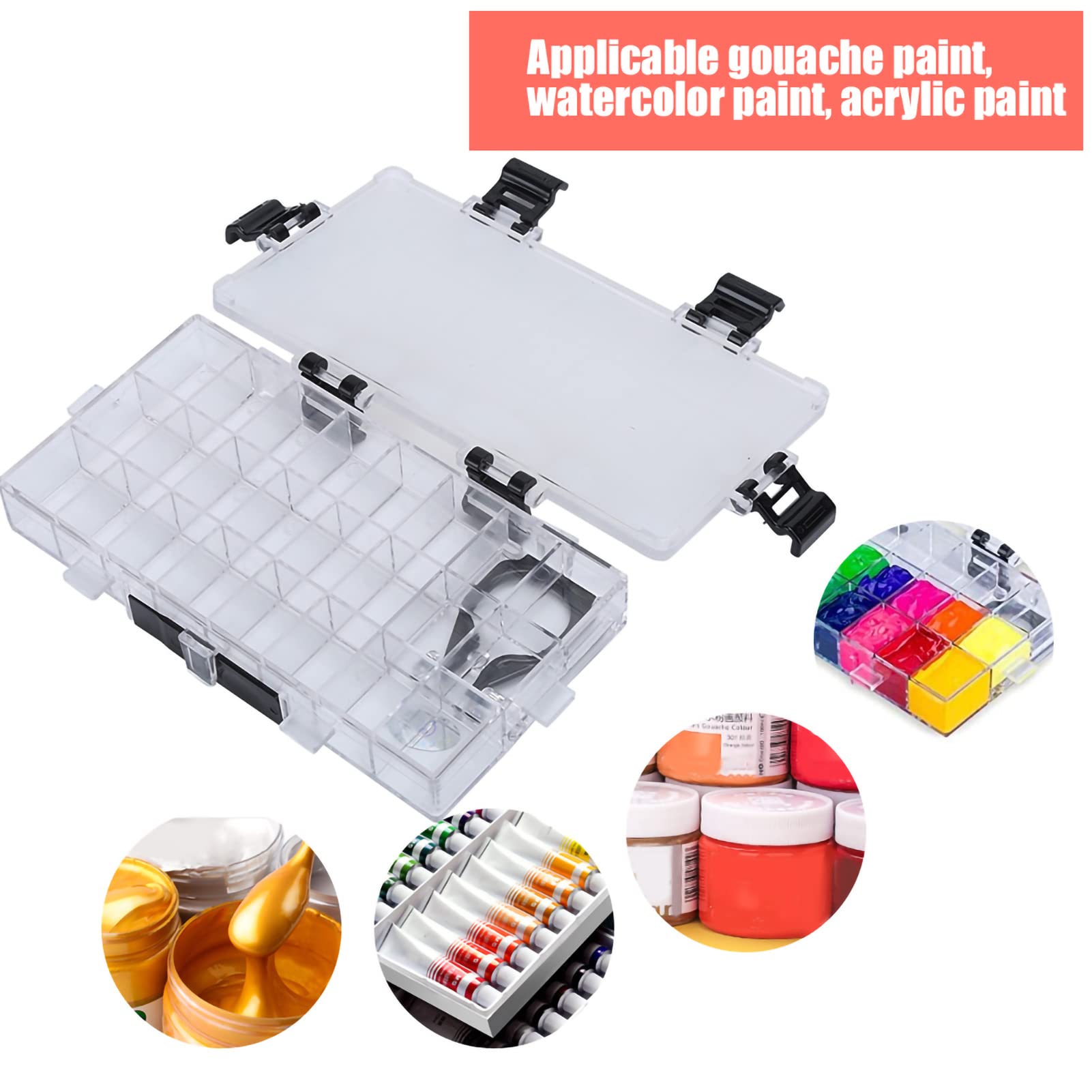 Tooloflife 24 Wells Painting Palette Art Palette Empty Watercolour