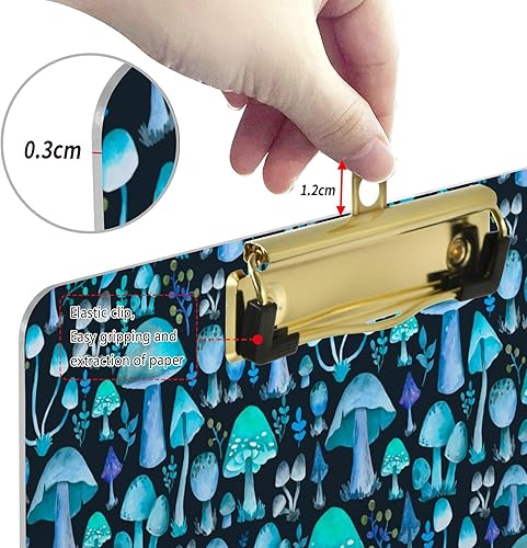 Miniatura 4 de Portapapeles de setas de acuarela de acrílico A4 tamaño carta con clip de metal para enfermeras, para la escuela, oficina, enfermeras, estudiantes,