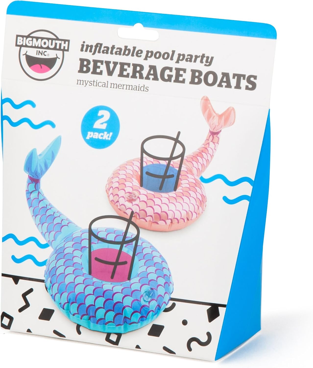 BigMouth Inc Inflatable Drink Holder for Pool - Floating Cup Holder for Hot Tub & Water - Fun Outdoor Beverage Float