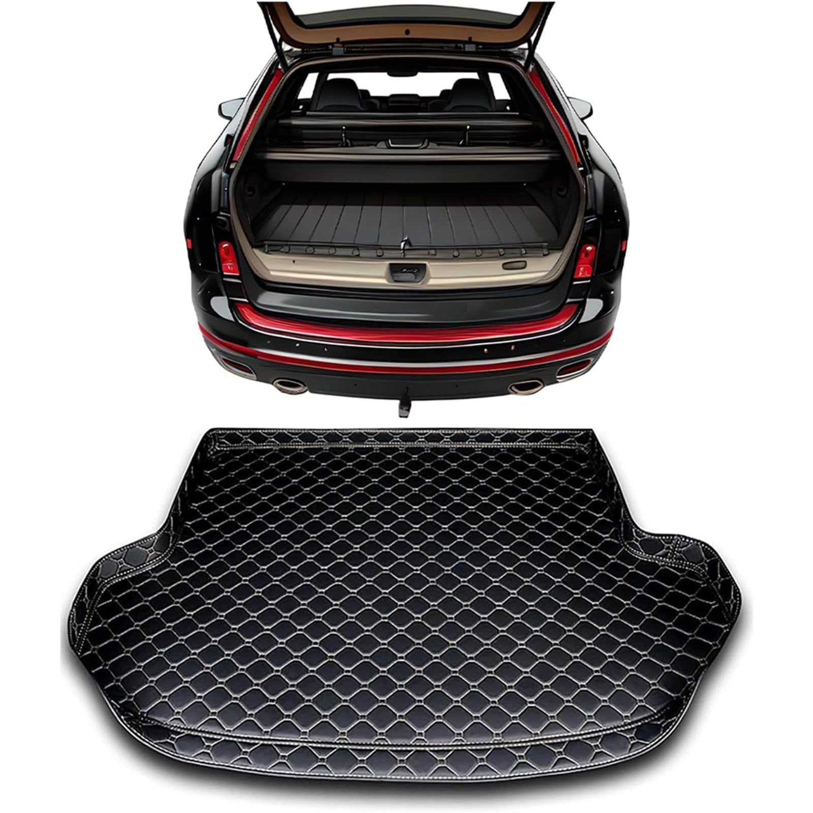 HFFTYU Leather Car Boot Liner for BYD Seal U/Sealion 6/Song Plus DMI