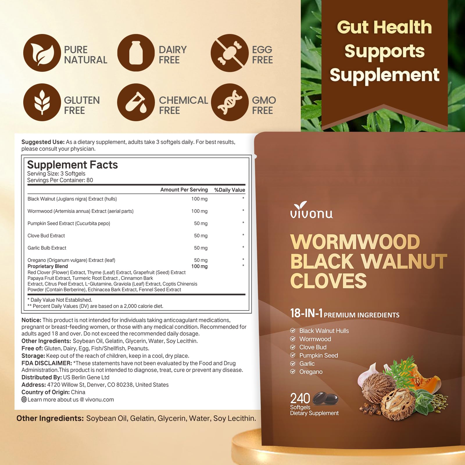 18-in-1 Black Walnut Wormwood Cleanse for Humans Softgels, 80 Day Supply — Amazon image 9