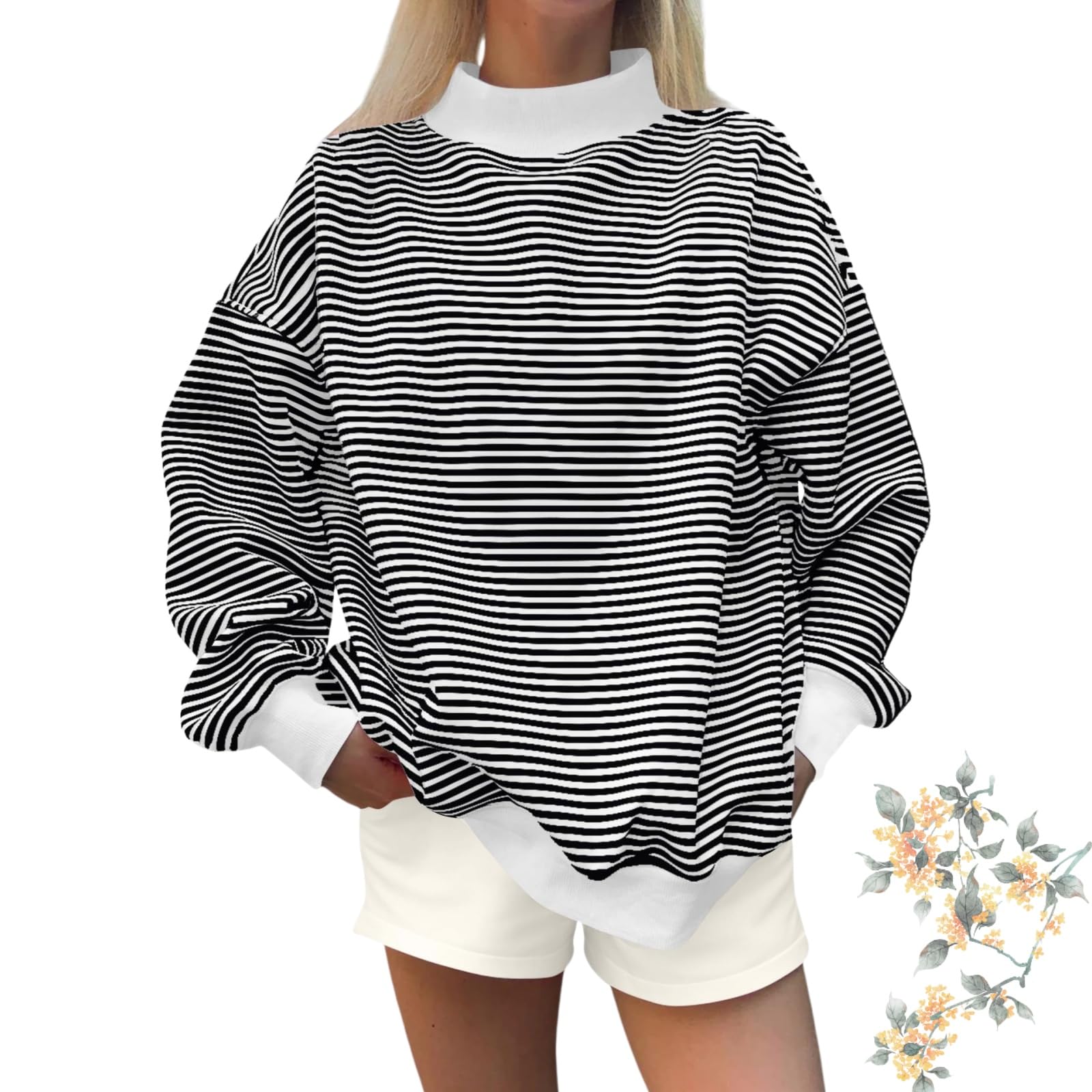 Sudadera para mujer con cuello alto