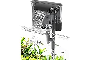 AQQA Hang On Back Aquarium Filter: Premium Filtration & Strong Waterfall Effect