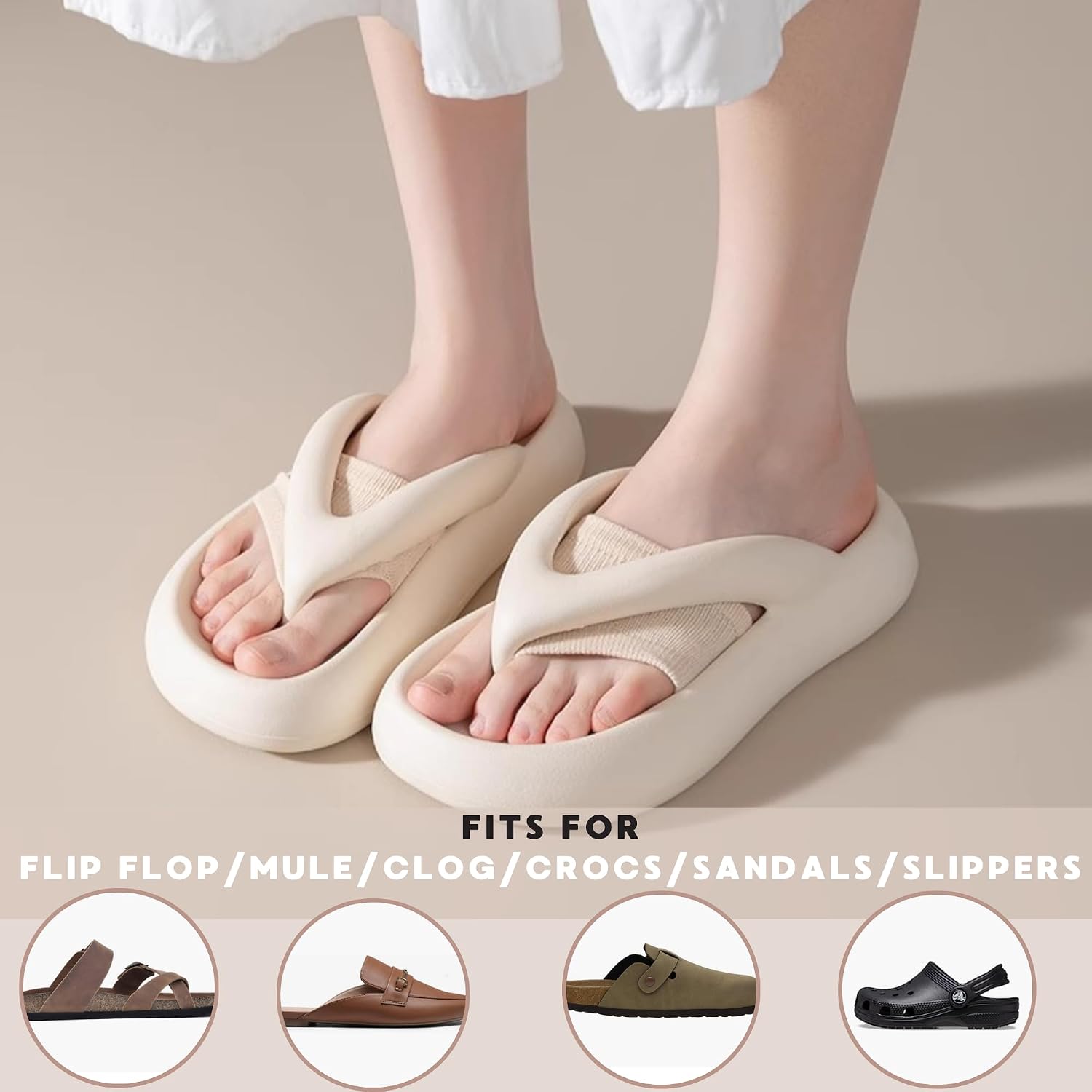 DUNKOING Womens Open Toe Half Socks Peep Toe Topper Sock for Sandal Mule Flip Flop Clogs Forefoot Liner Socks 5-9