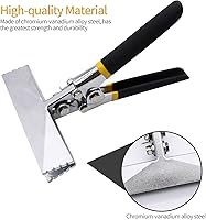 Vista 2 de Enrollador de mano, herramientas dobladoras de chapa de mandíbula recta de 6 pulgadas, alicates de costura de borde con mango ergonómico