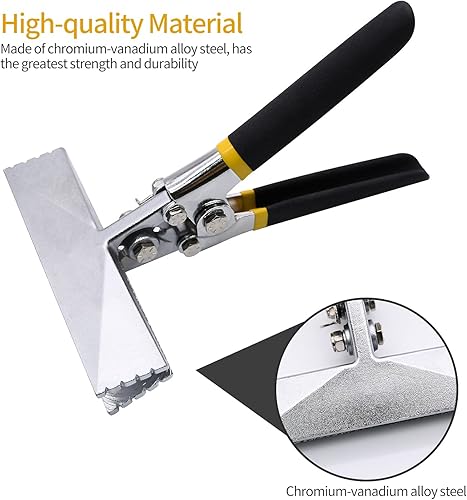 Miniatura 2 de Enrollador de mano, herramientas dobladoras de chapa de mandíbula recta de 6 pulgadas, alicates de costura de borde con mango ergonómico, para