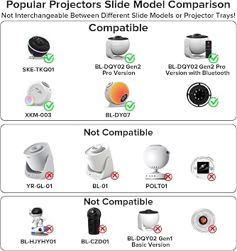 YUNRAY Galaxy Projector Disc – Ultra HD Projector Slide, Compatible with YUNRAY Galaxy Projector Pro and Model SKE-TKQ01 & BL-DQY02 (Pro Version) Projectors – 6 Disc Set