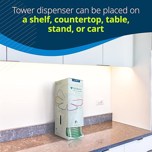 Miniatura 3 de TIDI Shield Grab 'n Go Eyewear Towers  4 torres precargadas (25 juegos de gafas por torre, 100 juegos en total)  Gafas protectoras  PPE  Consultorio