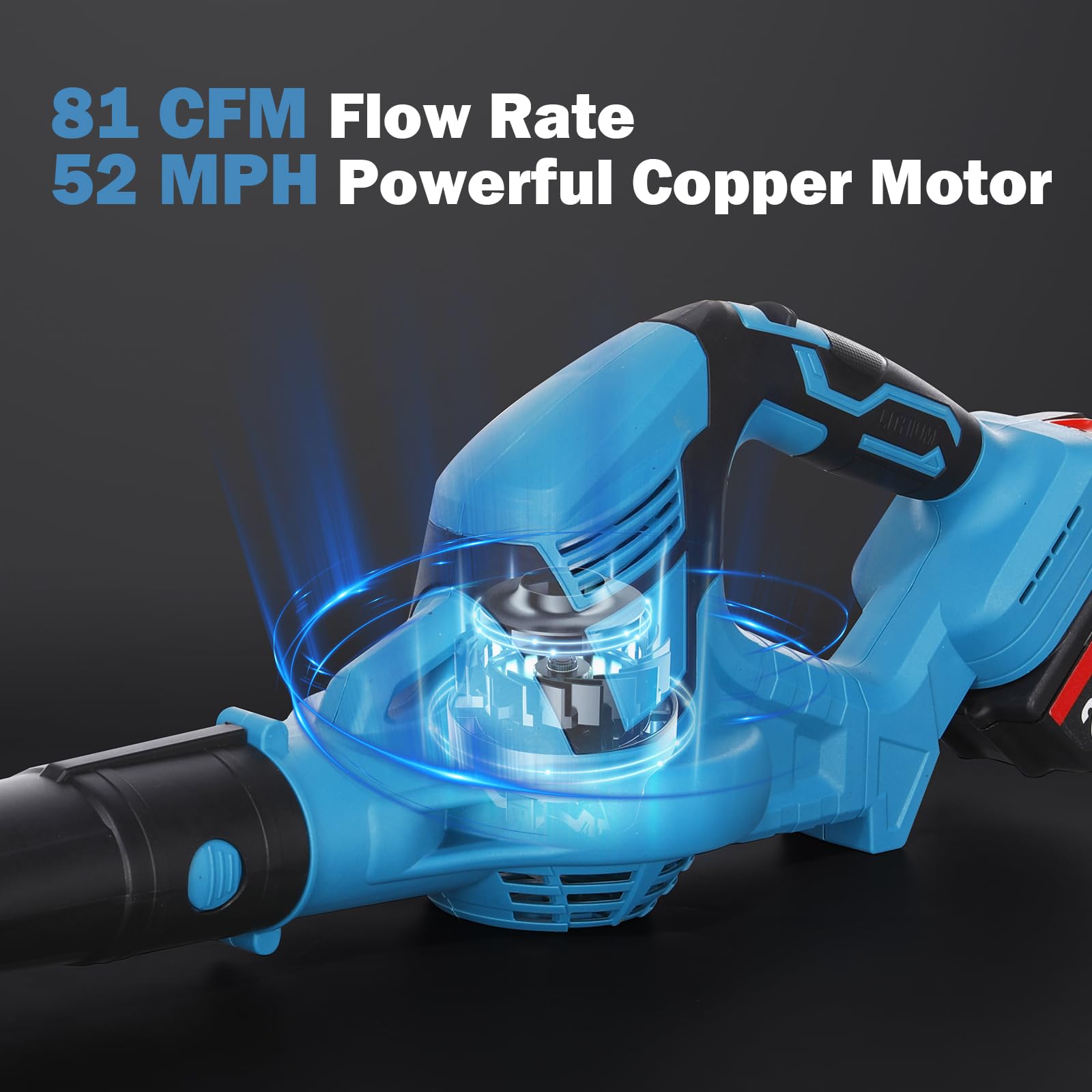 Souffleur De Feuilles Sans Fil Cornesty 21V - 81 CFM - Avec Batterie Et Chargeur - Parfait Pour Jardin