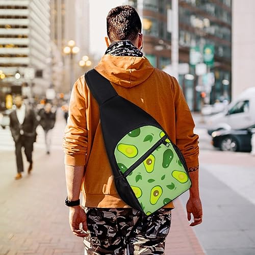 Miniatura 8 de Healthy Avocado Print Sling Bag Casual Chest Bag Daypack Unisex Crossbody Backpack for Travel Sports Outdoors