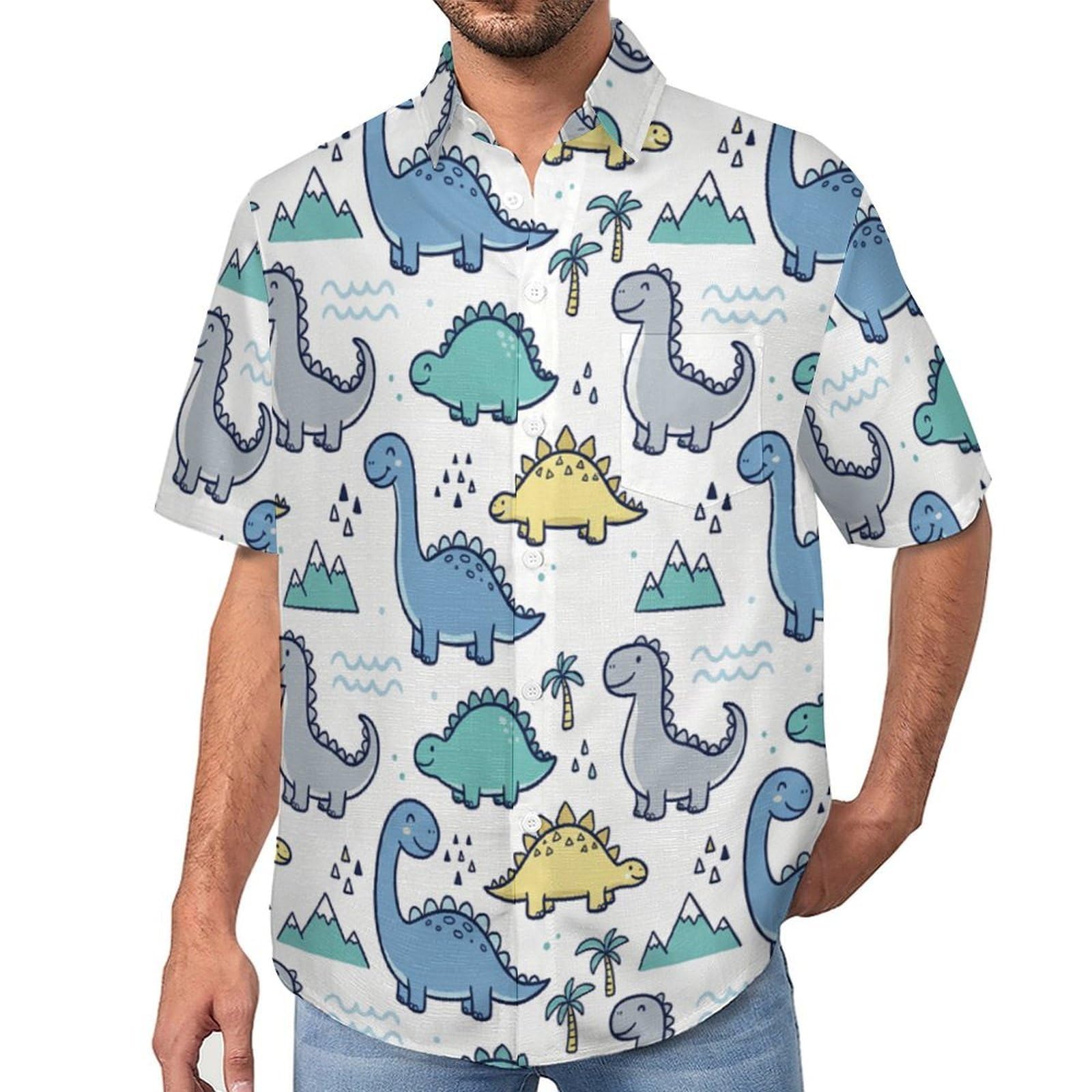 Chemise décontractée pour homme à manches courtes coupe regular fit style été - 8