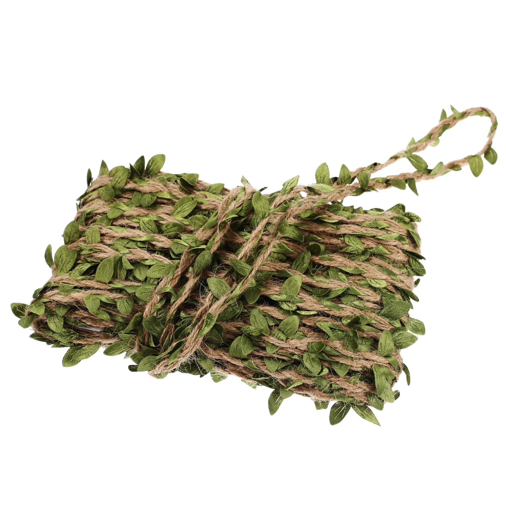 Cuerda de arpillera natural con hojas artificiales VALICLUD para decoración DIY