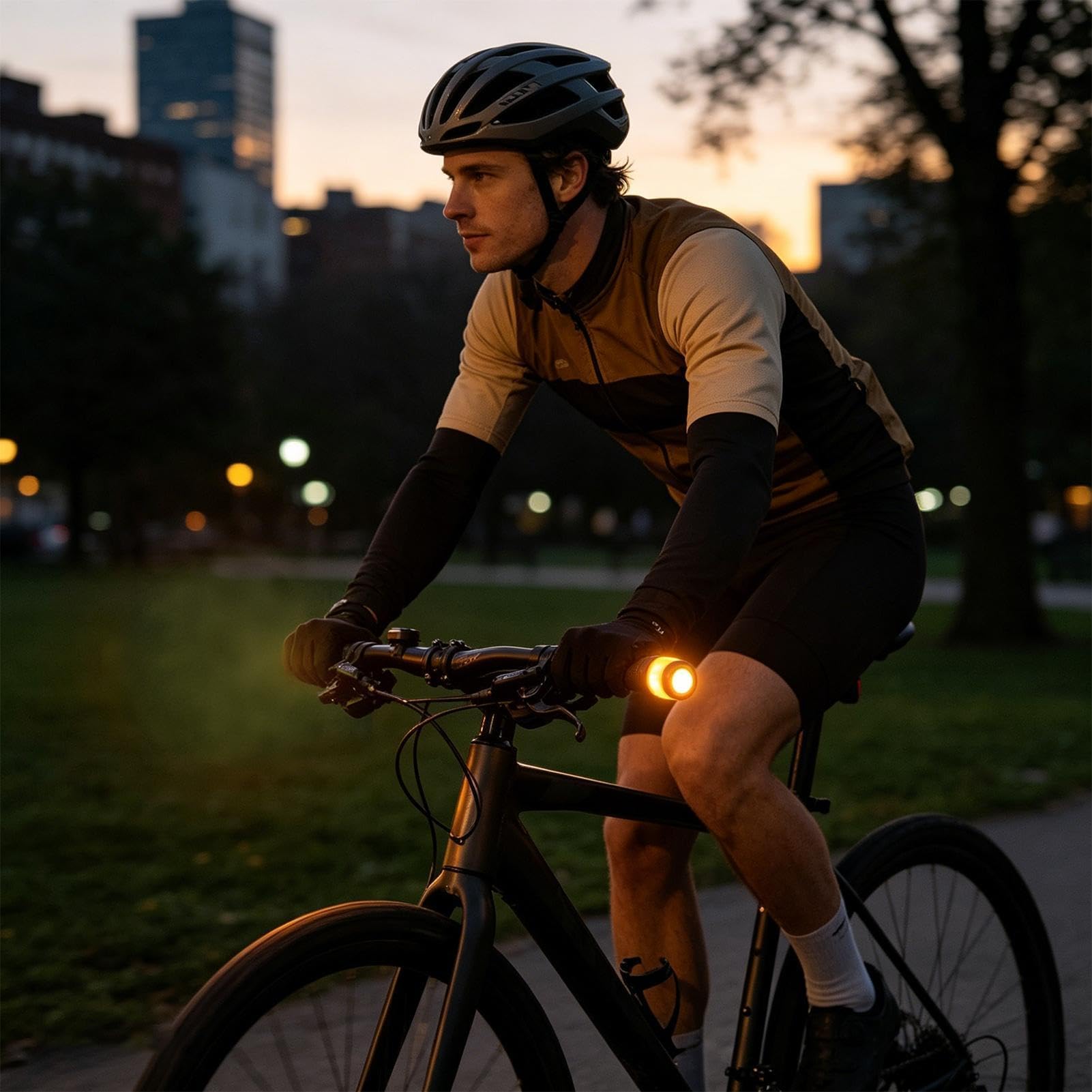 Clignotants de vélo, poignée de guidon LED rechargeable par USB – Indicateurs de scooter électrique – pour vélo, équitation de nuit, parking, trajet, route urbaine, montagne