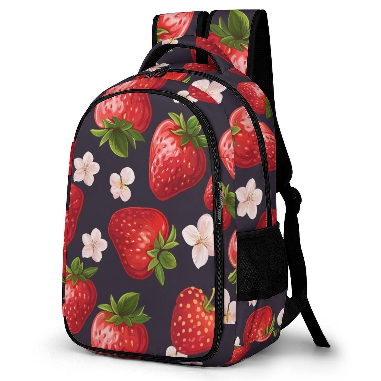 Cute Strawberry Casual Daypack for Girls, Teens Elementary School Backpack,Primary Book Bags ForTeens Fruit Themes