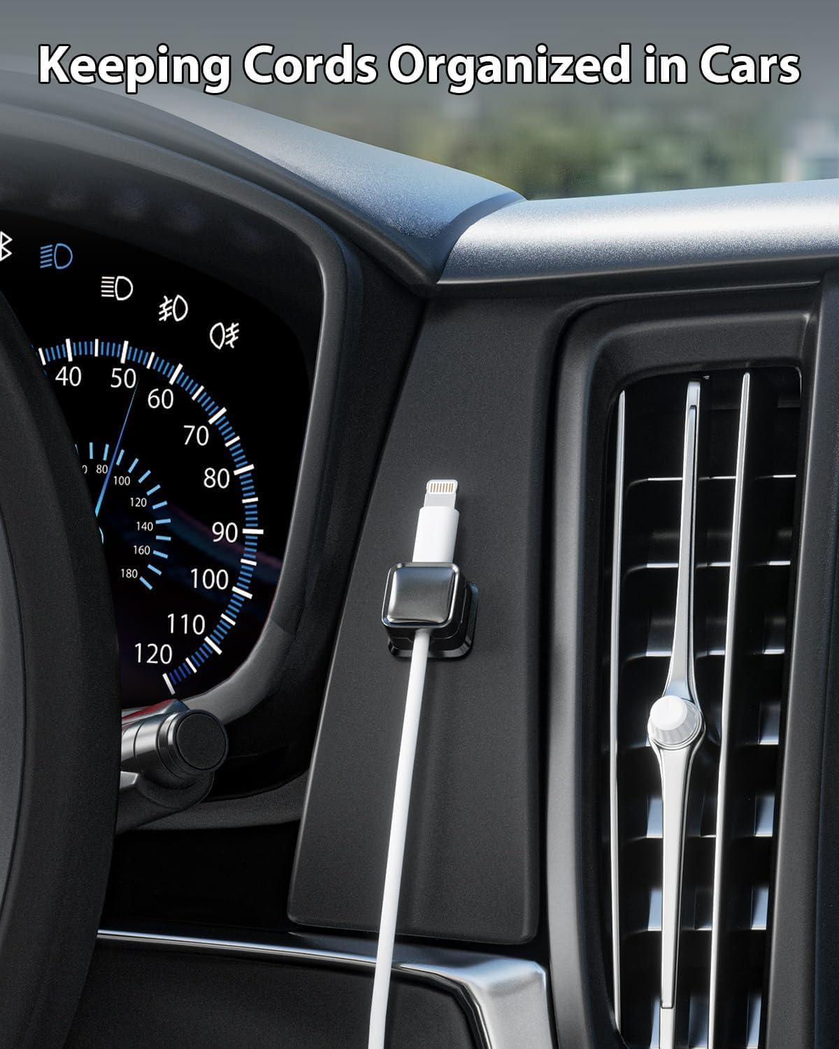 20 Pack Cord Organizer Holder, Strong Adhesive Desk Cable Management Magnetic Easy Open,Organize Phone Charging Cords Wire Holder Organizer Neatly for Home,Office,Car,Desk,Nightstand - Image 7