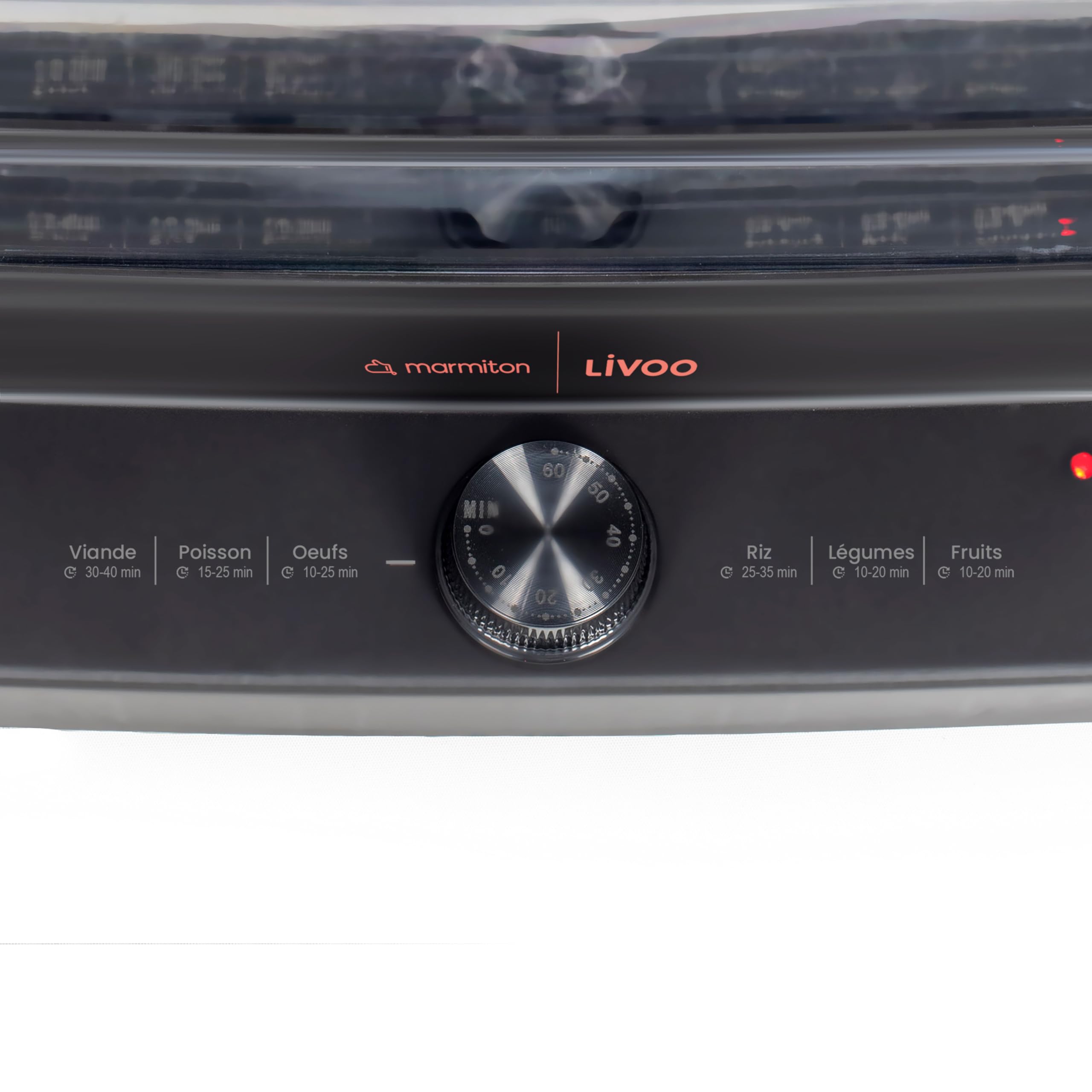Livoo - Cuiseur Vapeur - Livoo X Marmiton DOC300-3 paniers - 12L - 1000 à 1200W - 20 recettes inclus