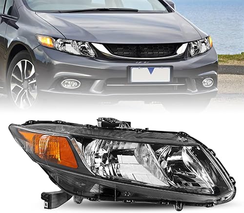 JSBOYAT Conjunto de faros delanteros para Honda Civic 4Dr Sedan 2012-2015  Honda Civic 2Dr Coupe 2012-2013, estilo OE, lado derecho del pasajero