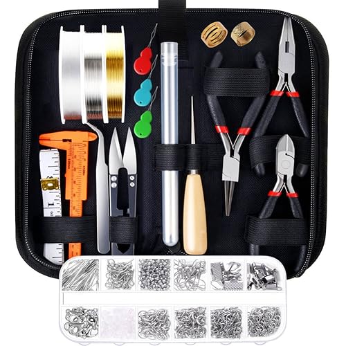 PAXCOO Jewelry Making Supplies Kit with Tools, Wires, Findings for