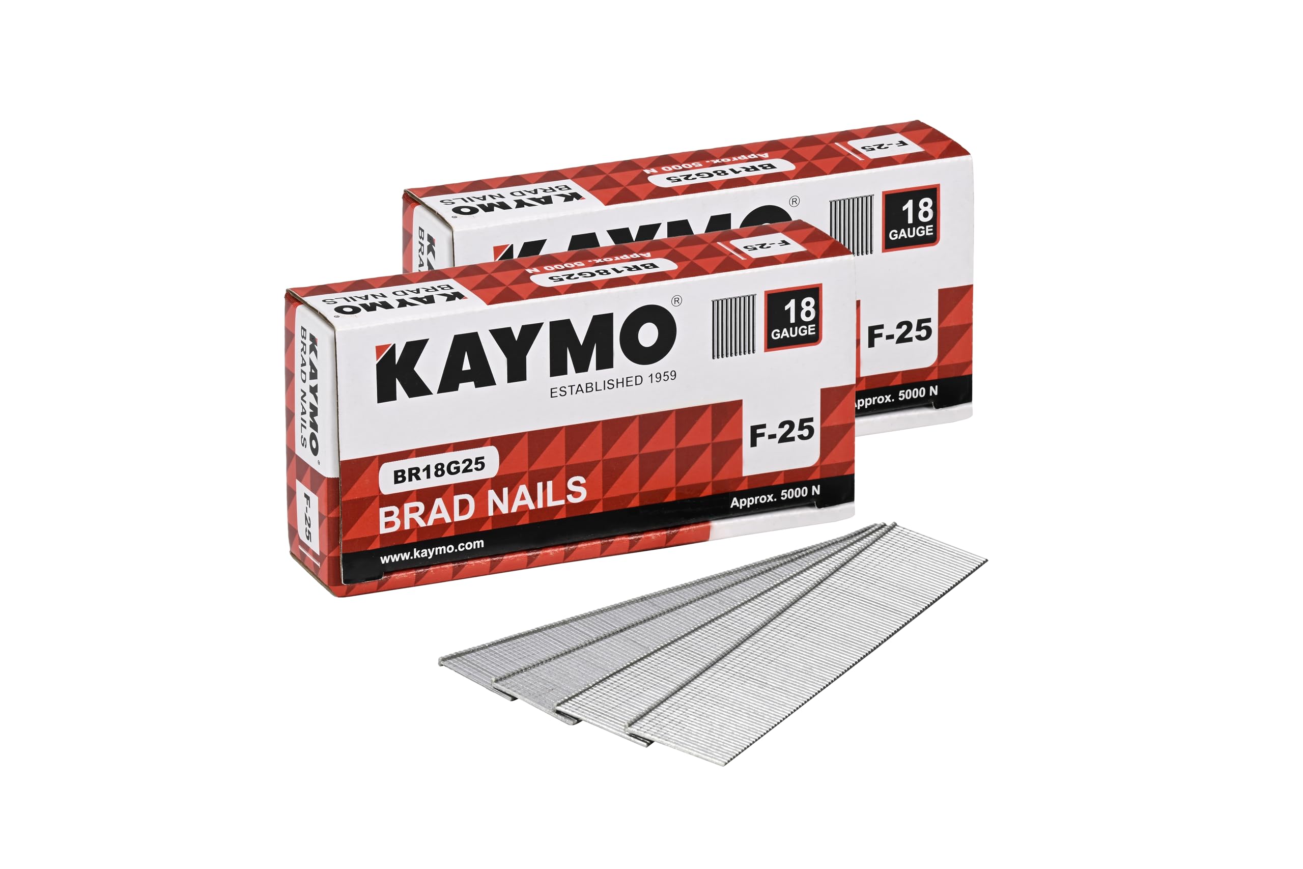 Kaymo 18G Brad Nails - 5000 Pack -9 Kaymo 18G Brad Nails - 5000 Pack -9