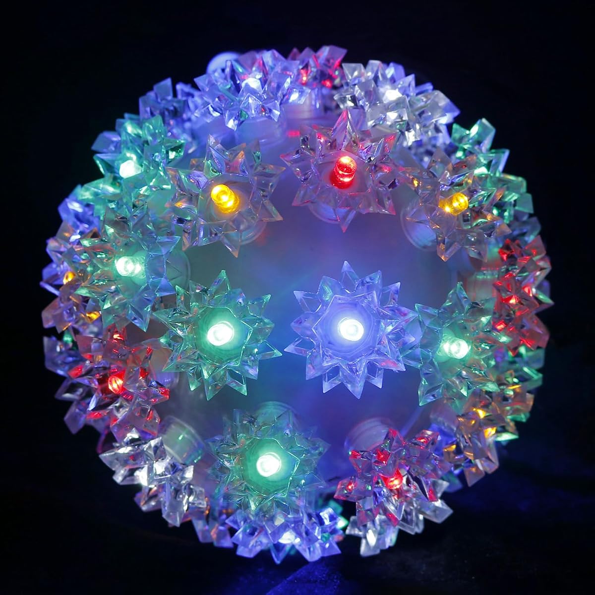 Christmas Lighted Ball 5.5 Outdoor Hanging Sphere Lights Orb 50 LED