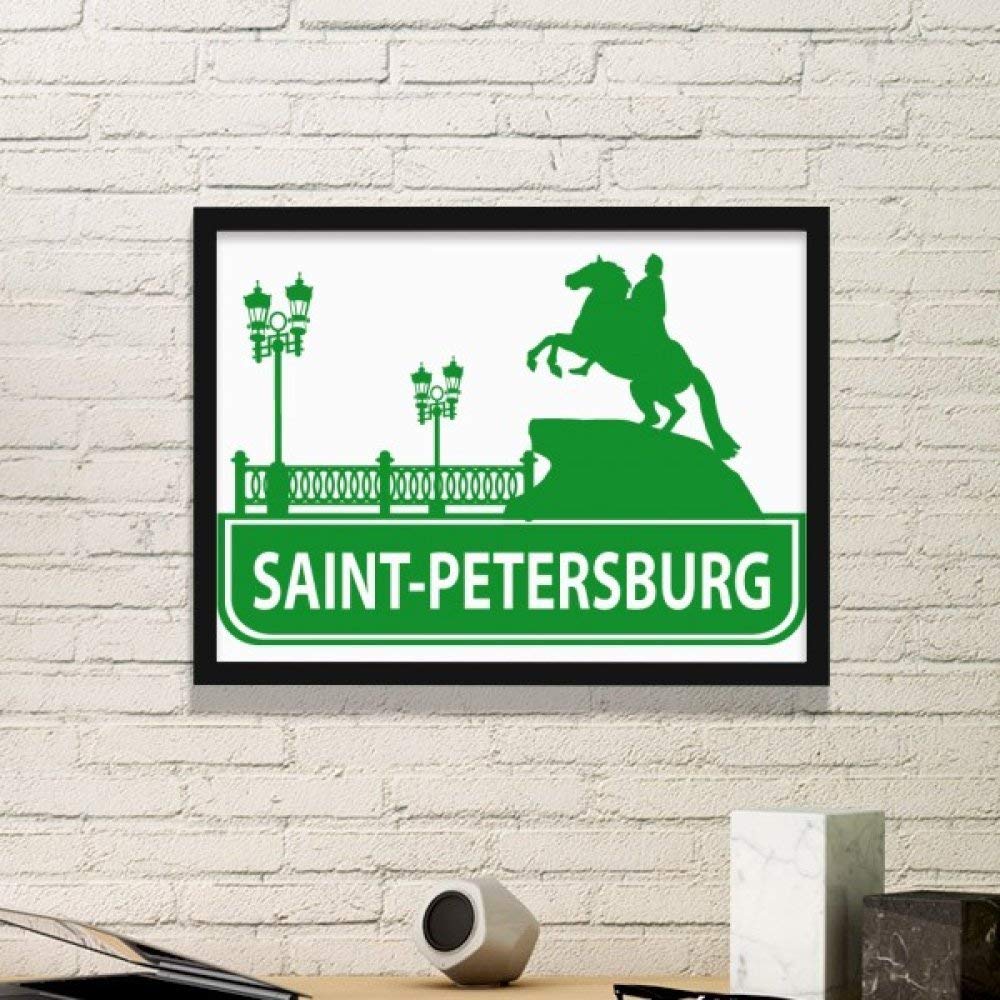 Cadre photo Saint-Pétersbourg motif vert peinture murale noir