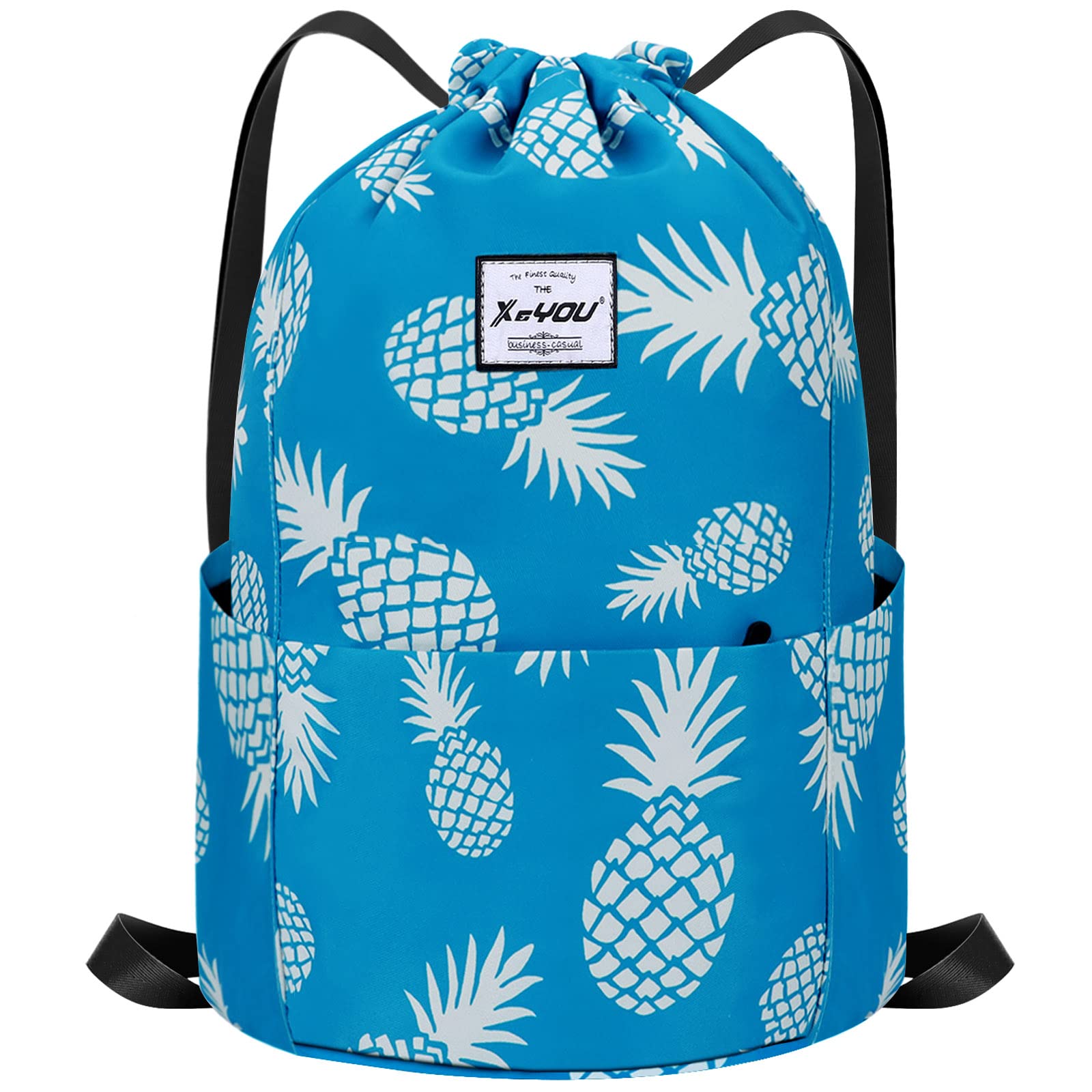 XEYOU Drawstring Backpack Bag Sport Gym Sackpack Beach Cinch Bag | Lightweight Swimming Bag, Water-Resistant Fabric, Travel Daypack for Women and Men