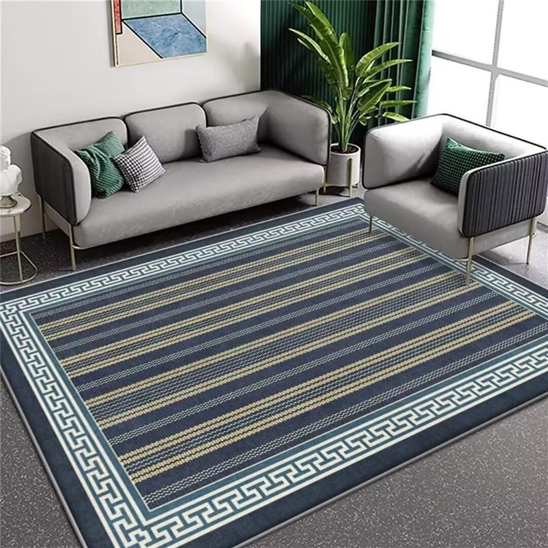 Tapis chambre bébé fille bleu 140x200cm antidérapant