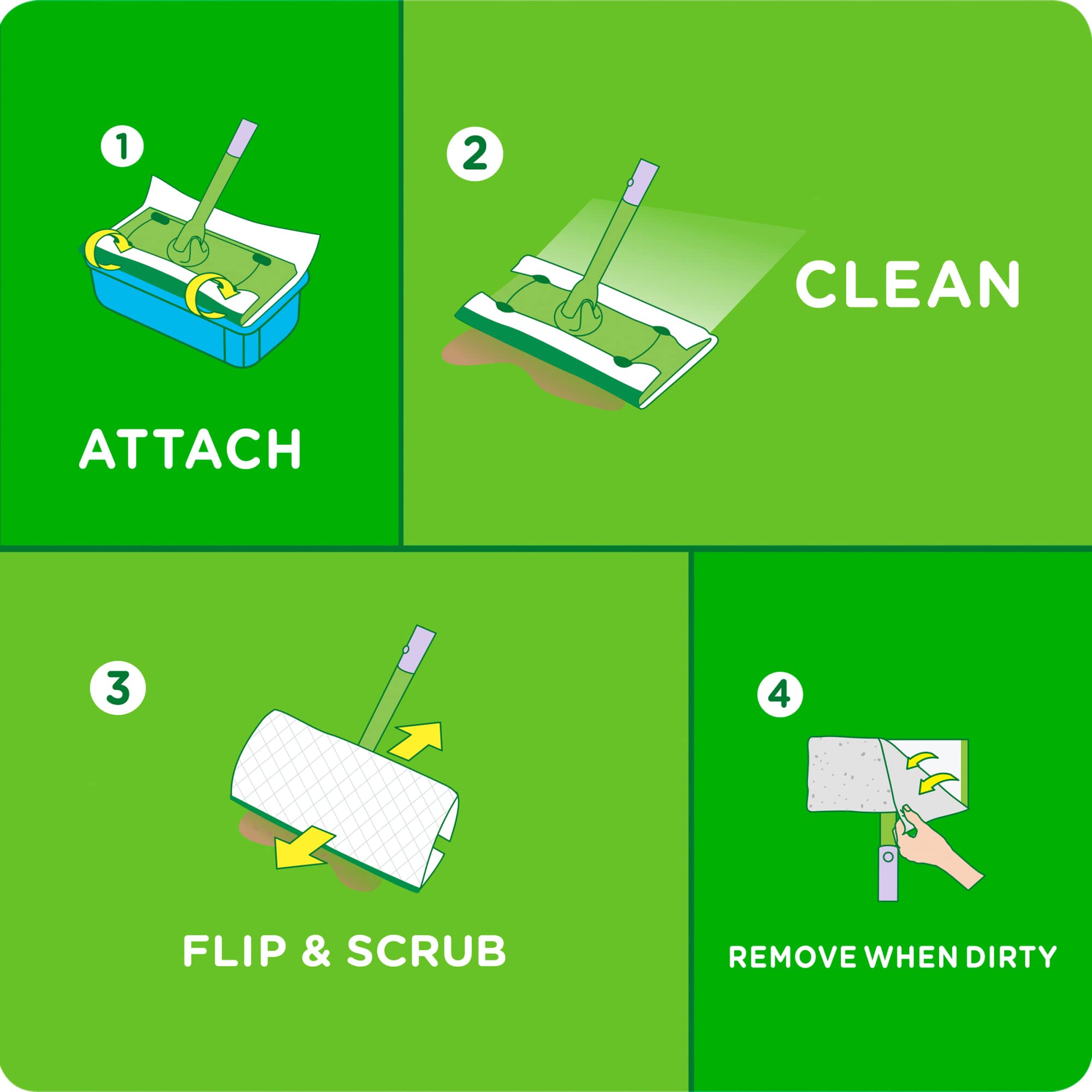 Swiffer productos – Swiffer – Sistema de recarga de mojado, gamuza, 12/caja – se vende como 1 caja