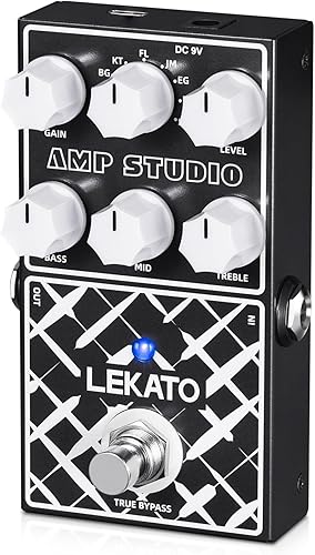 Vista 26 de LEKATO Pedal de afinador de guitarra con True Bypass, pedal de afinador cromático para guitarra eléctrica y bajo, pedal de afinación a