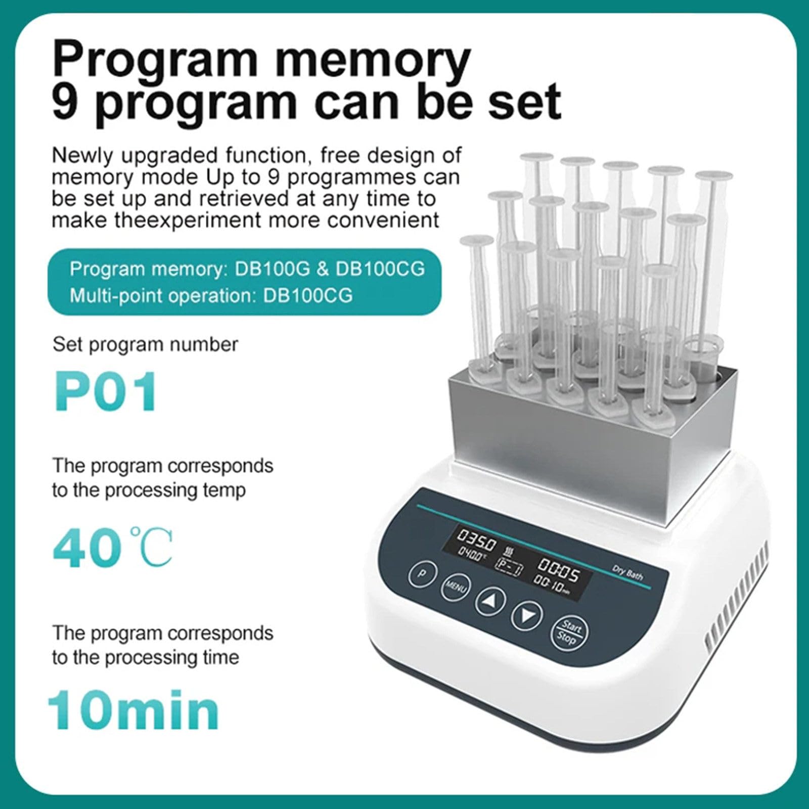 PRP PPP Plasma Gel Maker Heater, Digital Gel Heating Machine, Gel Heating Instrument with Timer (5s-23h59min) for 5ml/10ml/15ml Syringe, Dental Oral Implants/Cosmetic Plastic Repair,A