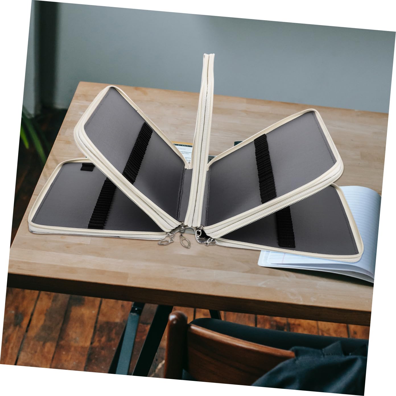 1pezzi Astuccio Portatile Pu Capacità Scomparti Astuccio Per e Cancelleria Per Studio Design Elegante