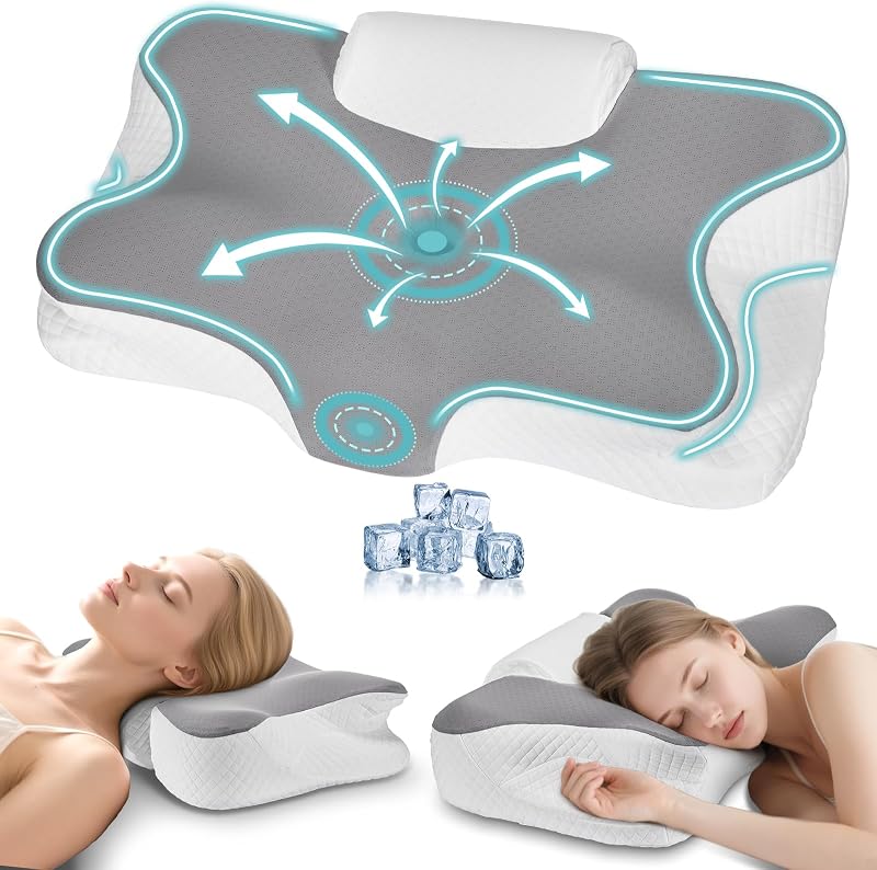 Levesolls Cuscino Cervicale 2 in 1 Memory Foam