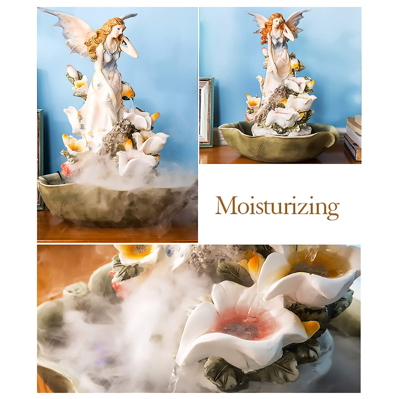 Amazon.co.jp: かわいい卓上噴水の天使のスタイリングのミニ