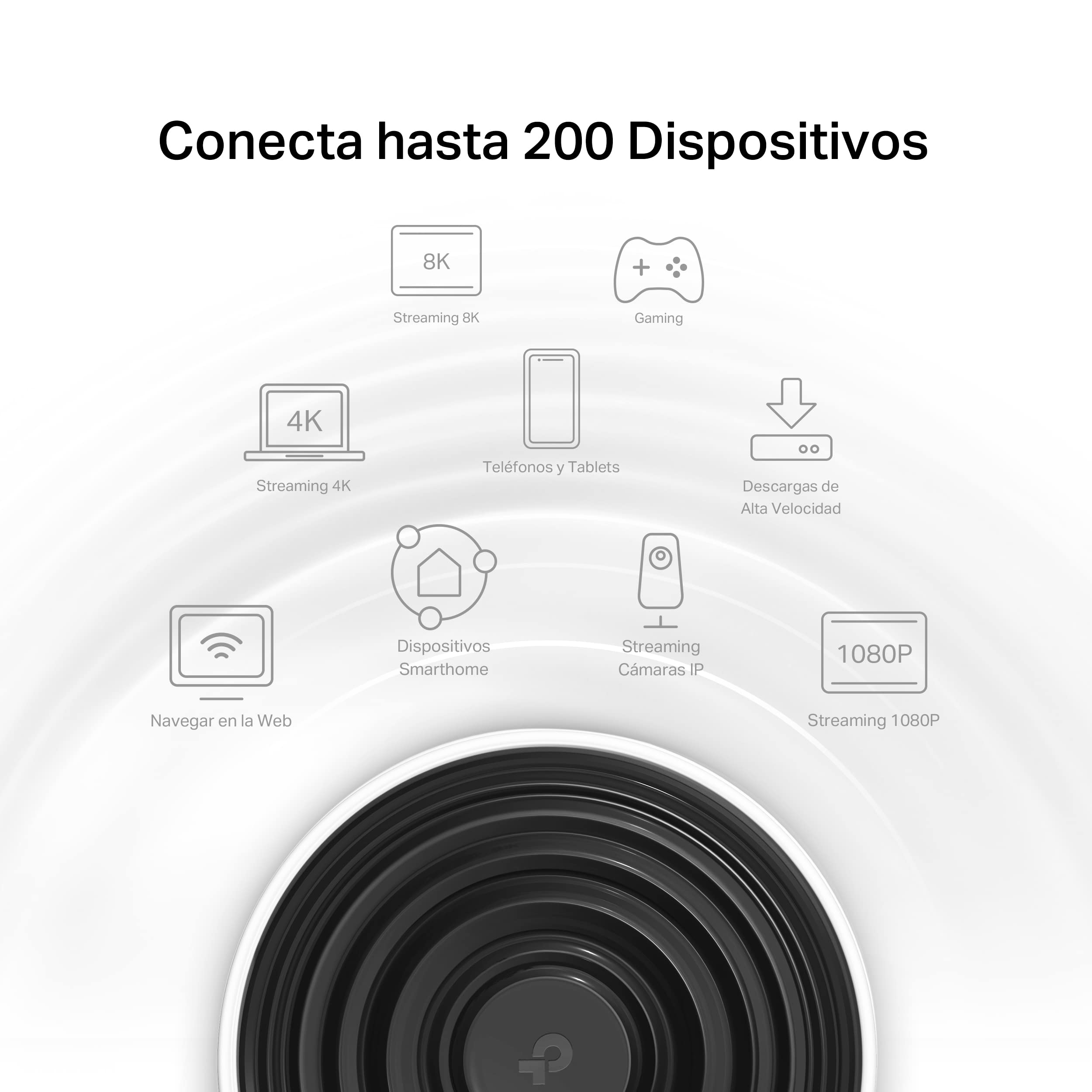 TP-Link Deco XE75 (Pack de 3) - WiFi 6E Mesh AXE5400 Triple Banda – Router Mesh para Toda la Casa, Cobertura hasta 668 m², 200 Dispositivos, 3 Puertos Gigabit, WPA3