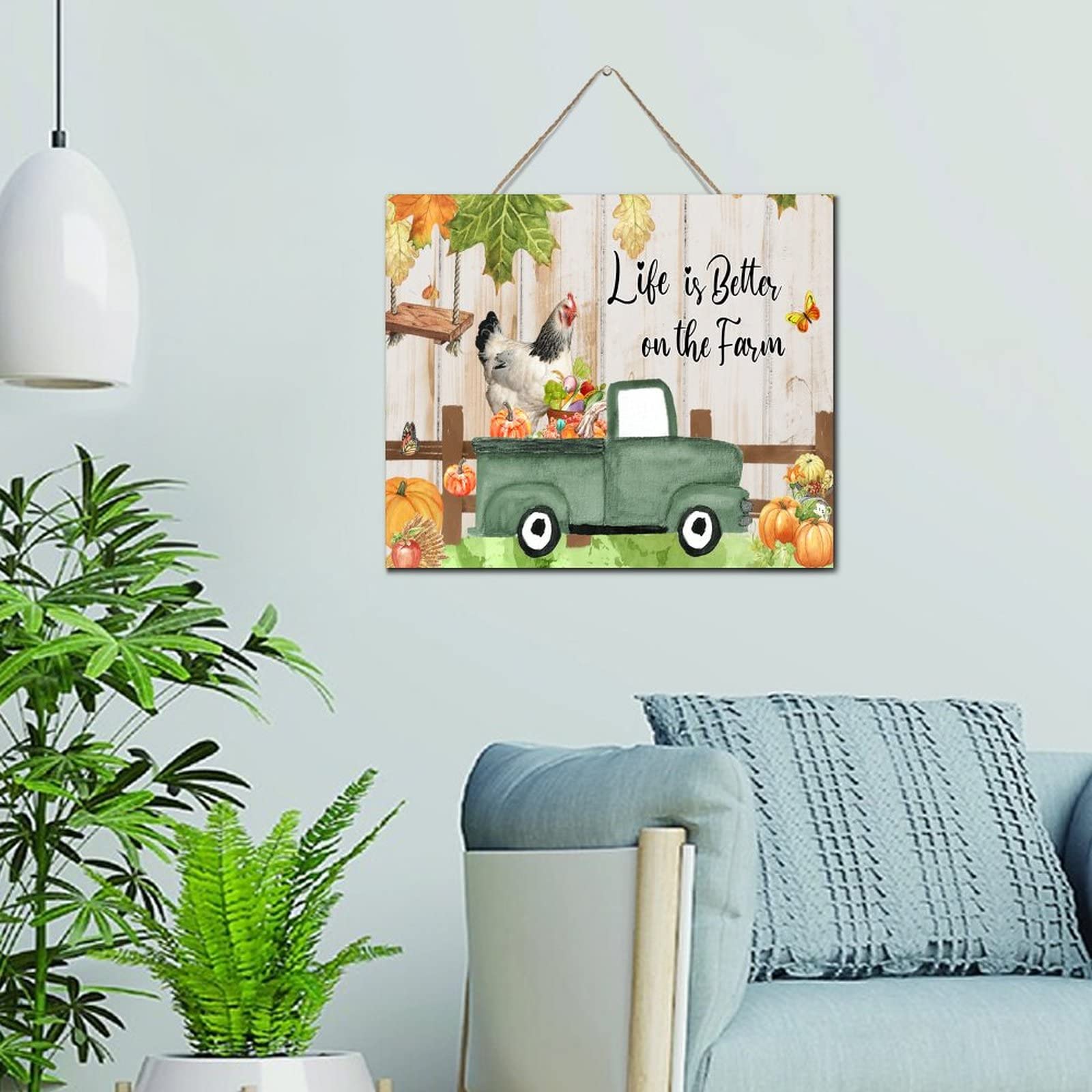 Camion citrouille déco bois pour habiller un mur vide avec style champêtre