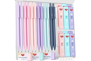 Smallbudi 12 PCS 0.5 & 0.7 mm Mechanical Pencils Set with Case:...